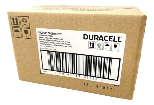 Caja 200 Pilas Duracell Botón Litio Cr2032 3v  - Todopilas