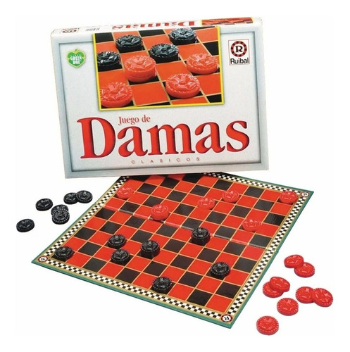 Juego De Mesa Damas Ruibal Original Tablero Clasico Fichas 