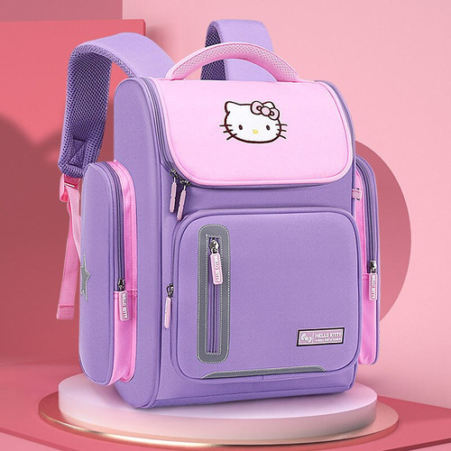 Mochila Escolar Hello Kitty Sanrio Para Niñas De Primaria