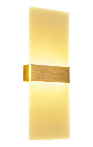 Gosun® Lámpara De Pared Dormitorio Decorativa Luz Tricolor Estructura Dorado
