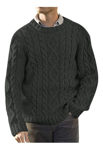 Men's Sweater H Fashion Round Collar Winter Warm Air Li
