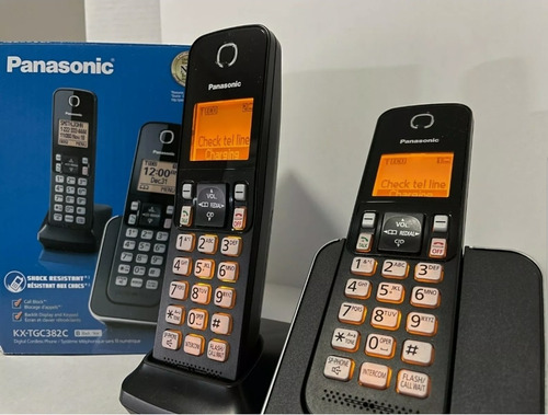 Teléfono Inalambrico Panasonic Doble 2 Estaciones Kx-tgc382c