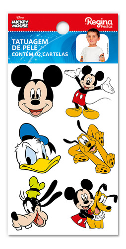 Tatuagem De Pele Temporária Infantil Mickey Mouse