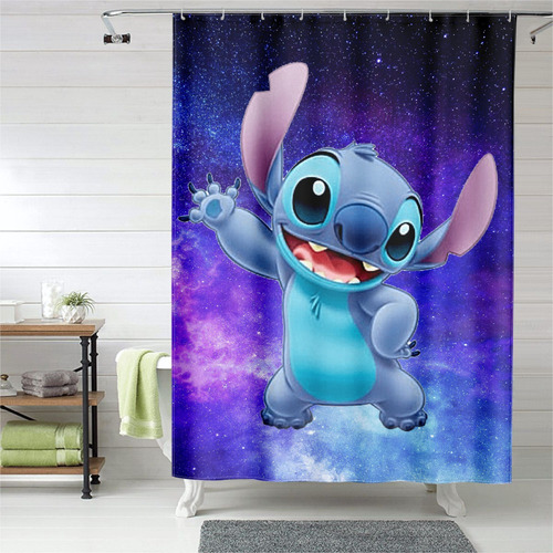 Aplicable A Juego De Cortinas De Ducha Anime Stitch,