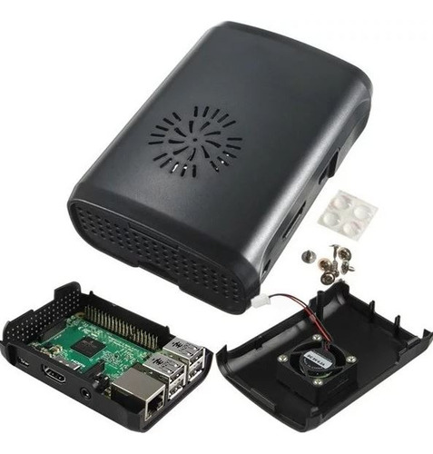 Case Acrílico Con Ventilador Para Raspberry Pi 3