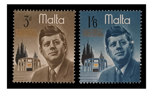 Malta En Memoria De Kennedy 1966 Mint. Yv. 344/5