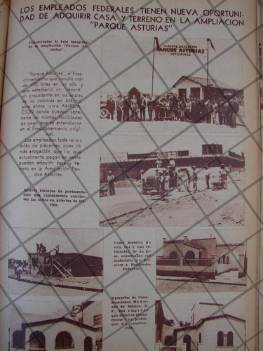 Afiche Antiguo 1939 Nueva Colonia. Parque Asturias