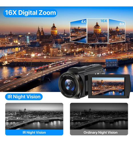 Video 4k De Vídeo 48mp Uhd Wifi Ir Cámara De Visión