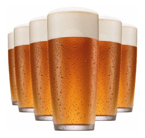 Jogo De Copo De Vidro Para Cerveja Prime M 6 Pçs 320ml, Ruvolo