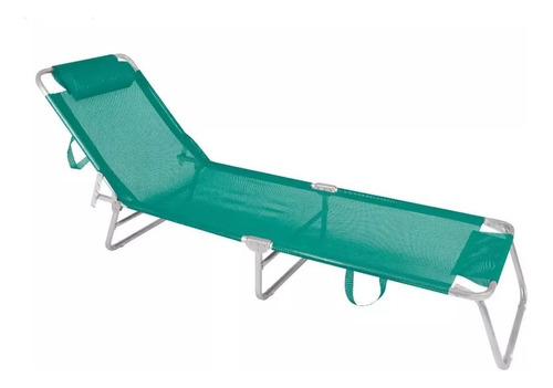 Mor reposera playa pileta cama reclinable aluminio tumbona color verde anís