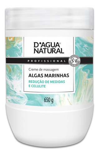 Kit 2 Uni Creme Massagem Algas Marinhas 650g Dagua Natural