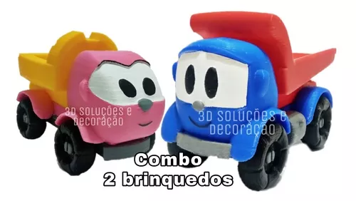 Combo Leo Caminhao E Lea Caminhao 2 Brinquedos Impressao 3d