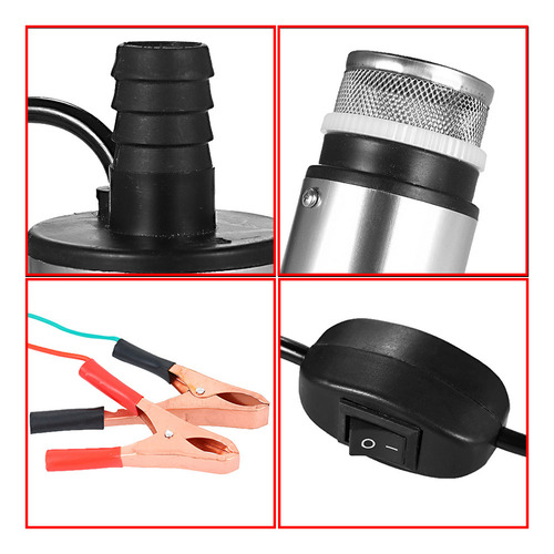 Bomba Sumergible Cc 12v/24v De 51 Mm Para Agua Y Aceite ,