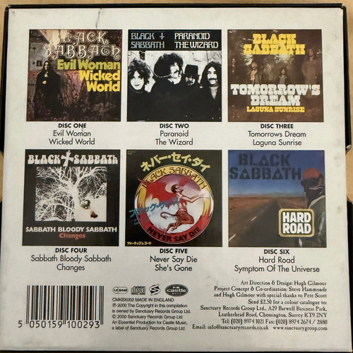 Black Sabbath The Singles Cd Box Edición Limitada (Usado)