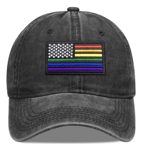 Sombrero Bordado Lgbt Pride Rainbow Sombreros De Mezclilla S