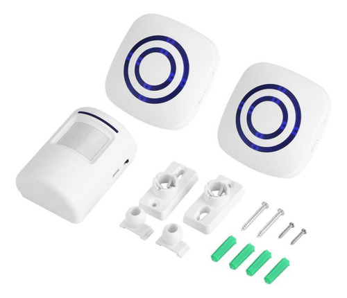 Actpe Timbre De Puerta Con Sensor De Movimiento Para Negocios, Kit De Timbre De Puerta Al Aire Última Intervensión, Alerta De Entrada Inalámbrica: Timbre De Sensor De Movimiento Infrarrojo Con 2