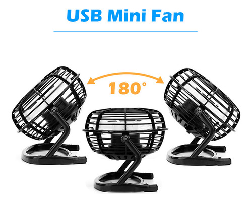 Mini Ventilador De Escritorio Portátil Usb De 4 Pulgadas, Ve
