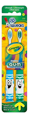 Cepillo de dientes infantil Crayola Crayola Pip Squeaks 232LA2 ultra suave