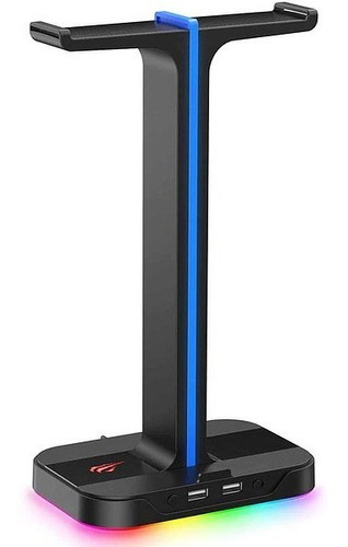 Soporte De Audifono Gamer Rgb Havit Th650 Negro Electropc