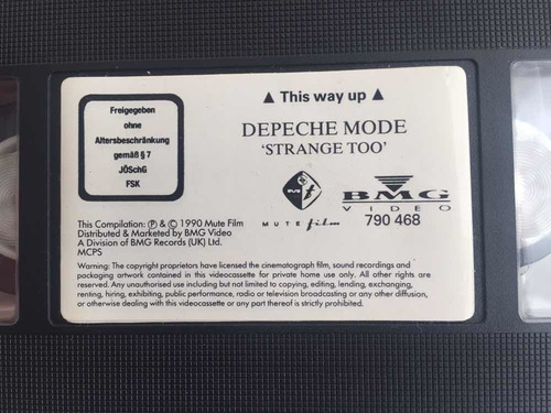 Imagem 6 de 7 de Depeche Mode Strange Too Fita Vídeo Cassete Vhs Importada Uk