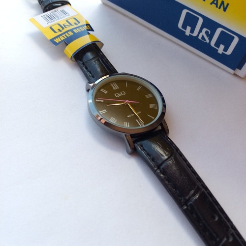 Reloj Analogo Qyq Mujer Quartz Pulso Cuero Resistente Agua