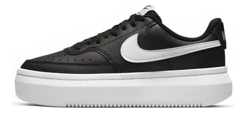 Tenis Nike Mujer Court Vision Alta Negro Blanco