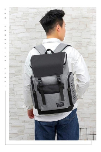 . Mochila Back Pack Broche Antirrobo Casual Gym Viaje Daishu G