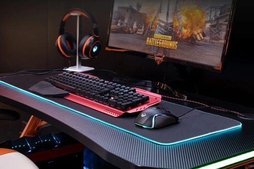 Imagen 7 de 7 de Mousepad Gamer Rgb Luces Led Extra Grande 80x30 Largo Pad