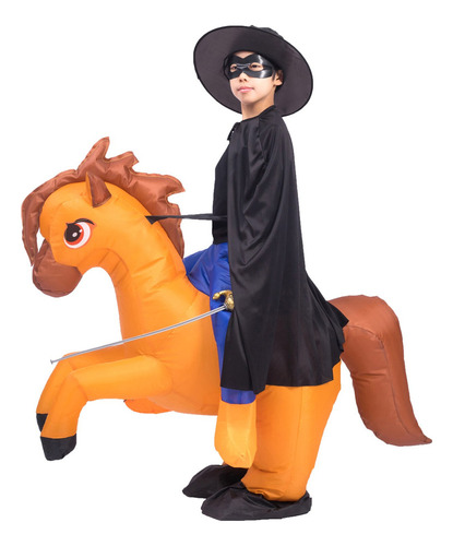 Disfraz Inflable De Caballero Montando A Caballo Para Niños