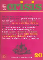 Comprar Revista Crisis N° 20 - Literatura Y Ficción 1974