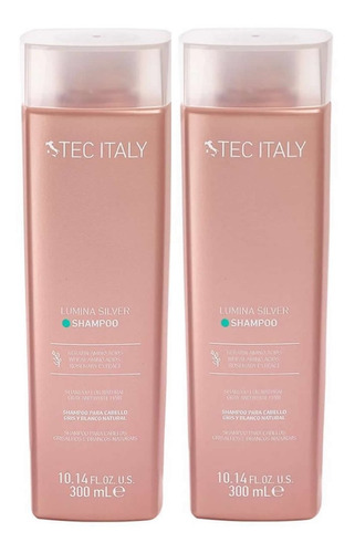Shampoo Lumina Silver + Lumina Conditioner 300 Mltec Italy