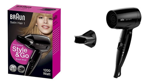 Secador De Pelo Braun Satin Hair Hd 130 Portátil Style & Go
