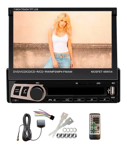 Stereo Pantalla Rebatible Tactil Bluetooth Dvd + Camara