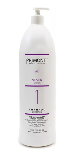 Shampoo Matizador Silver Primont Pigmento Violeta X 1800ml