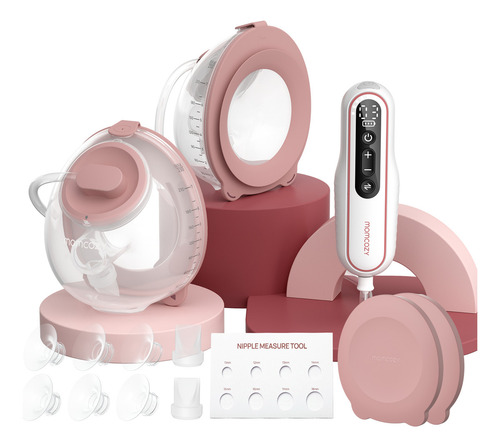 Momcozy V2 Pro Extractor de Leche Eléctrico Ultraligero, Extractor de Leche Portátil y Manos Libres