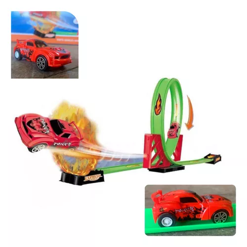 Pista Carrinhos Corrida Looping 360° Lançador Tipo Hotwheels