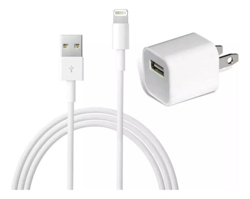Cargador Carga Usb 5w Adaptador Para iPhone 5 6 7 8+cable