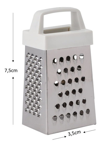 Imagen 4 de 5 de Mini Rallador De Nuez Moscada Jengibre Cítricos 4 Caras