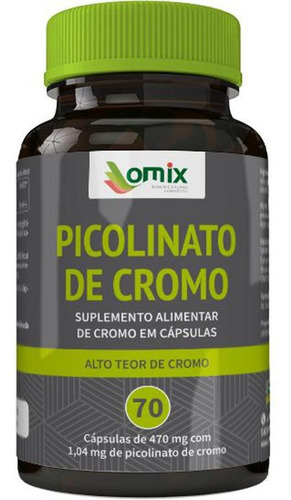Picolinato De Cromo - 70 Cápsulas