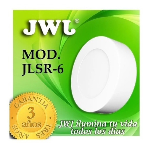 Plafon Led 6w Redondo Sobreponer Luz Calida 6 Pzs Jwj