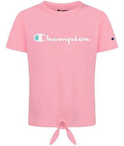 Nwt Champion Logo Classic Script Tie-front Girls' Tee (pin