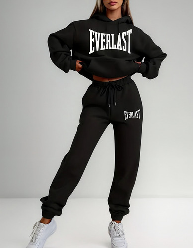 Conjunto Deportivo Mujer Casual Sudadera Y Pants Everlast