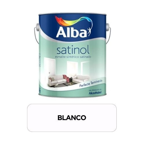 Esmalte Sintético Satinado Blanco Satinol Alba 4 L