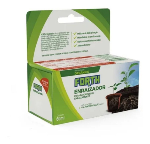 Enraizador Kit 6 Fertilizante Concentrado Raiz 60ml Forth