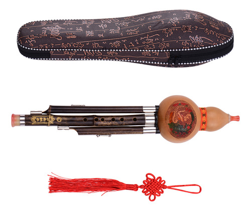 Flauta Hulusi En C De 3 Tonos Con Funda, Perfecta Para Princ