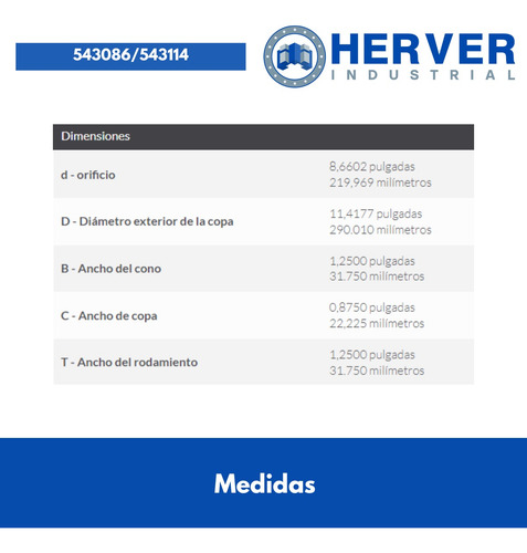Rodamiento Balero 543086 543114 De Rodillos Cónicos