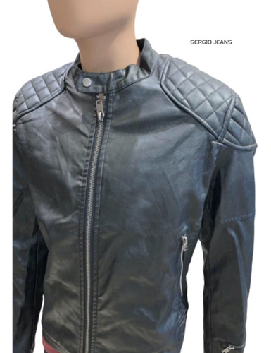 Imagen 2 de 5 de Campera Hombre Moto Eco Cuero Ultimas Prendas!!!