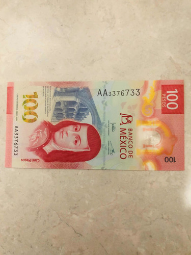 Billete De $100 Sor Juana Serie Aa Capicúa