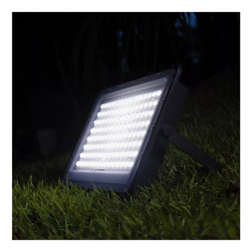 3x Refletor Holofote 100w Solar Prova Dágua Fotocélula 6500k