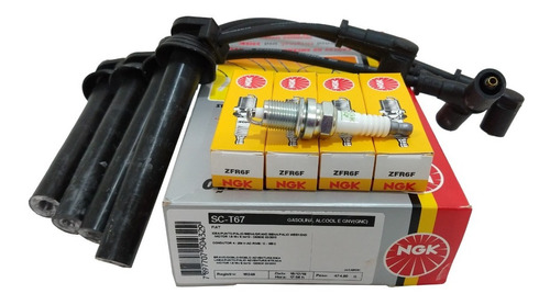 Kit Cables Y Bujias Ngk Fiat Idea 1.6 16v E-torq Zfr6f
